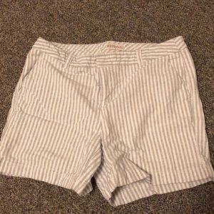 Grey and white shorts